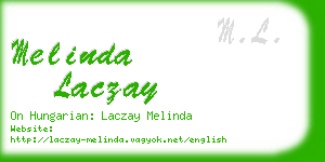 melinda laczay business card